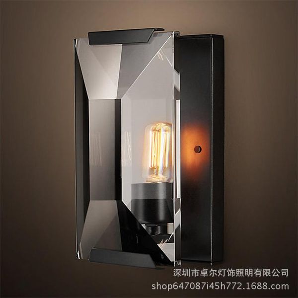 

wall lamp american simple crystal living room bedroom bedside modern corridor balcony stairwell