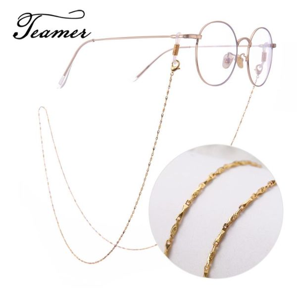 

sunglasses cases & bags teamer 78 simple fashion rhombus metal glasses chain holder women men eyewear straps landyard eye accessories