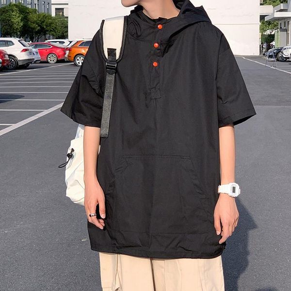 

men's t-shirts 2021 men shirt fashion street wear t extend side zip short sleeve t-shirt high quality, White;black