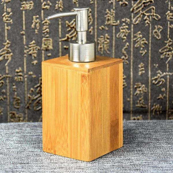 

liquid soap dispenser pump bottle bathroom bamboo shampoo lotion container shower gel for home el
