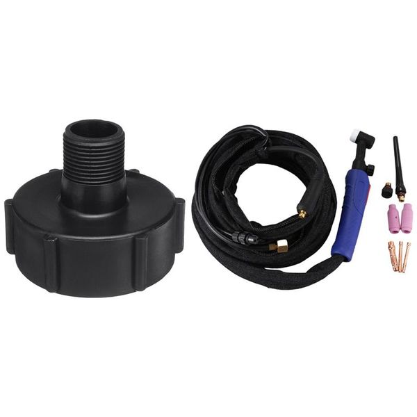 

1pcs 1000l ibc water tank garden hose adapter & 1 pcs 220a 3.7m welding gas torch kit wp-17fv torch