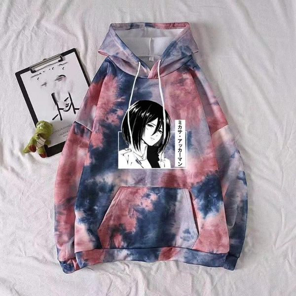 

men's hoodies & sweatshirts anime attack on titan hoodie long sleeve loose casual pullover unisex, Black