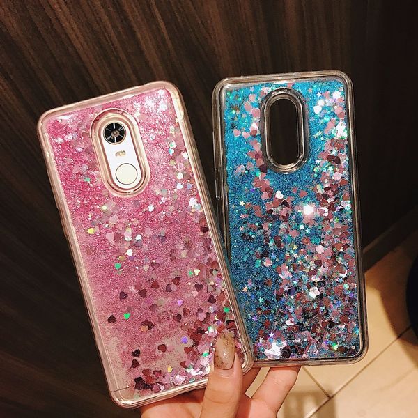 Glitzernde flüssige Treibsand-Wasserhüllen für Xiaomi Redmi Mi 8 Lite Note 3 5 6 4X 4A 5A 6A Mix Max 2 2S S2 Plus Pro Shine Cover