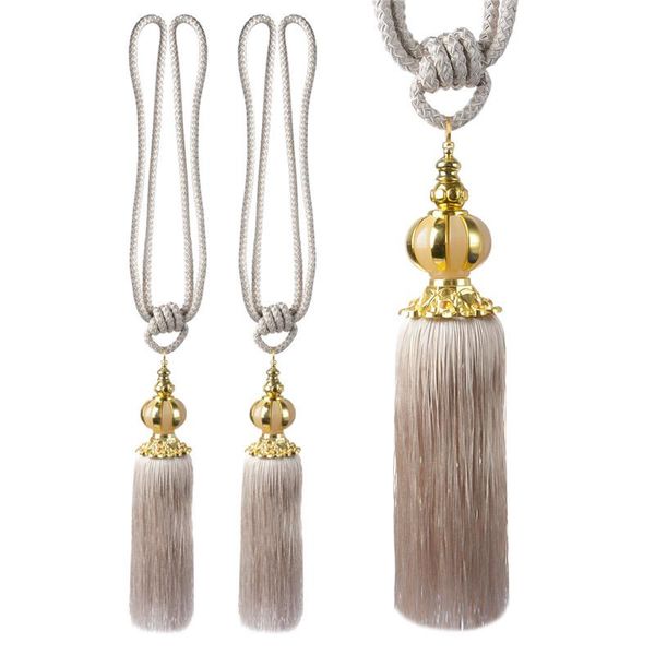 

other home decor 1 pair curtain tie hanging tassel tiebacks rope cord european strap buckle bedroom window decorationg ropes