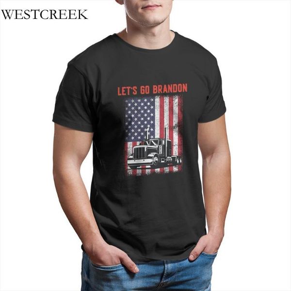 

men's t-shirts westcreek wholesale let's go brandon funny conservative couples round collar matching male clothing 192545, White;black