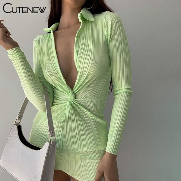 

casual dresses cute solid v-neck cleavage long sleeve bodycon mini dress women's summer fashion simple skinny slim lady, Black;gray