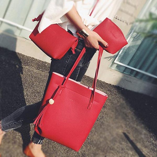 

shoulder bags women handbag bag tote purse 3pcs set fashion totes handle hand