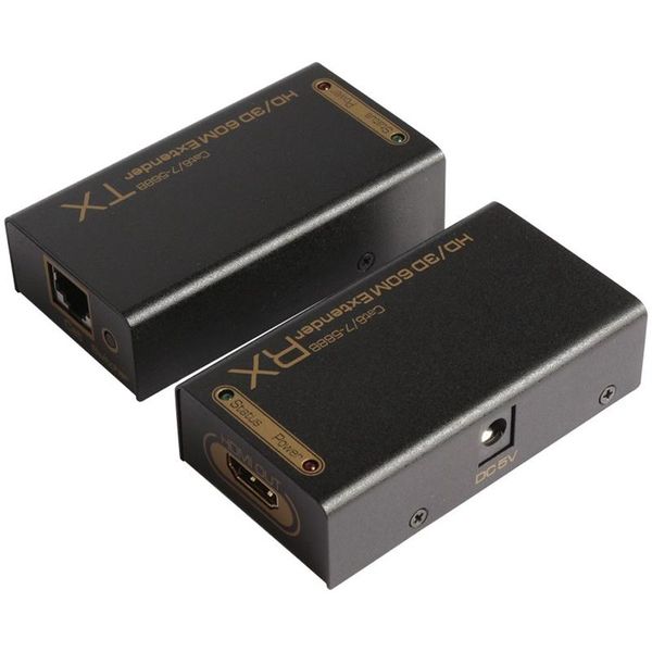 

audio cables & connectors ig- extender 60 m cat5e/6 3d high-definition o and video synchronous transmission single network cable eu plug