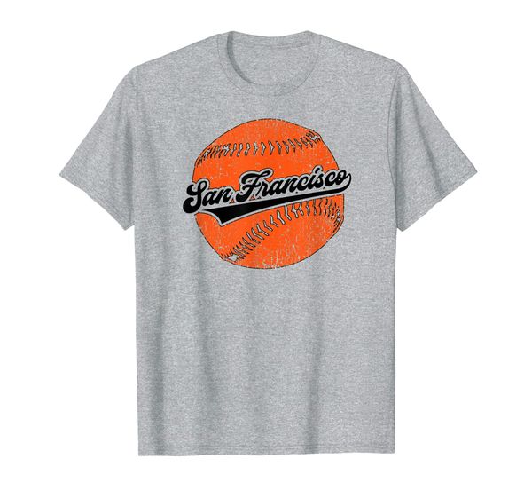 

san francisco baseball | vintage california sf baseball gift t-shirt, White;black