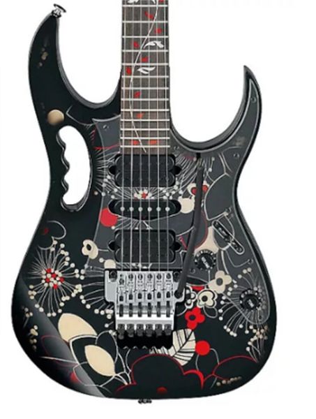 

worldwide fast s/h jem 77fp2 floral pattern 2 steve vai electric guitar tree of life inlay, floyd rose tremolo, locking nut guitars guitarra