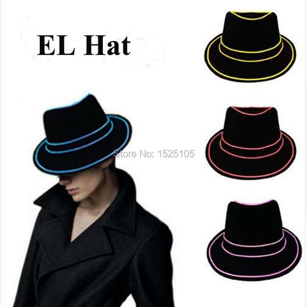 

hats, scarves & gloves sets led atuo flashing light cap el wire hat headwear glowing caps, Blue;gray