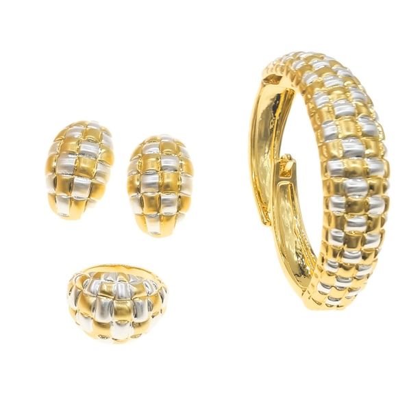 

yulaili romanian gold style premium quality bracelet jewelry set wedding gift and accessories bridal women's 3-piece jewellery sets b00, Silver