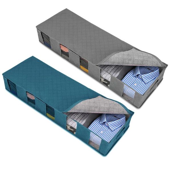 

clothing & wardrobe storage under bed clothes item dustproof bag container organizer foldable 5 sections and visible clear window
