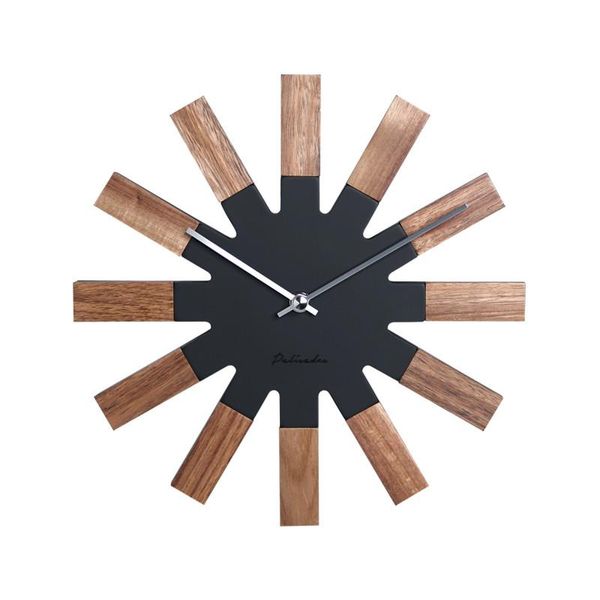 

wall clocks vintage wood geometric clock farmhouse silent vogue watches creative living room duvar saatleri home ab50wc
