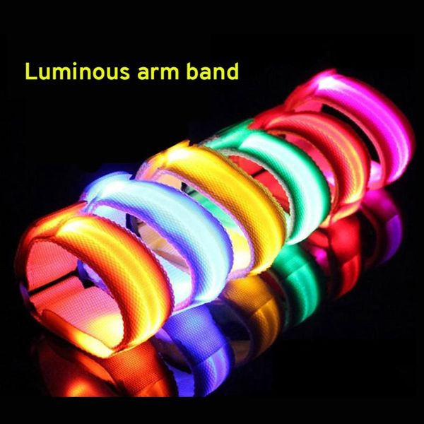 

elbow & knee pads usb charging light sports safety strap reflective led wristband armband night running cycling portable warning, Black;gray
