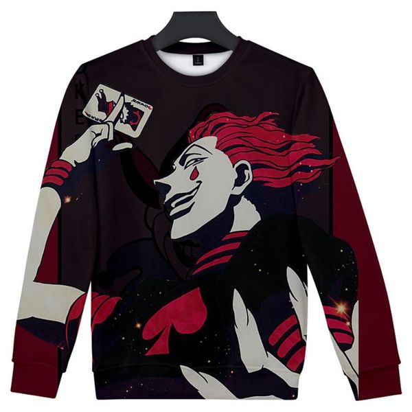 

men's hoodies & sweatshirts printed sweatshirt fashion oversized hoodie long sleeve tracksuit clothes x hisoka 3d, Black
