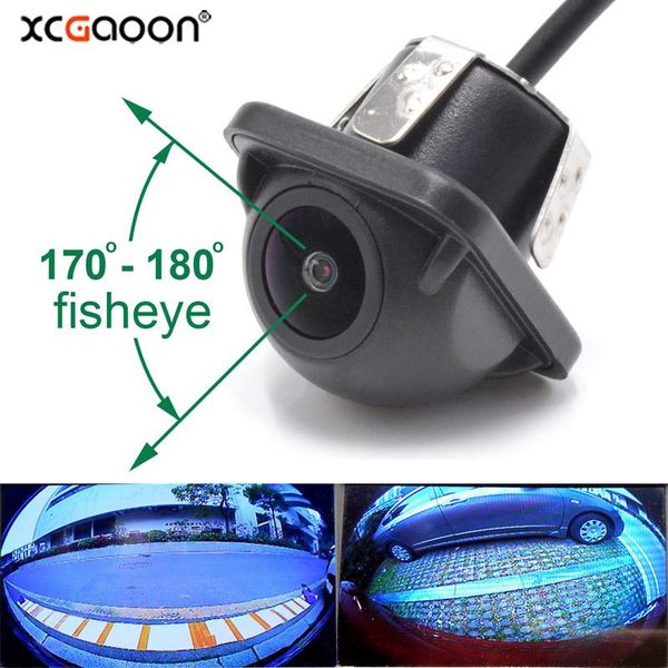 

car rear view cameras& parking sensors 180 degree ccd fisheye lens reverse backup camera night vision waterproof with control wires