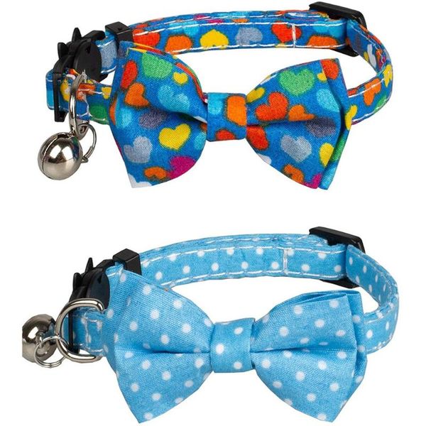 

cat collars & leads collar with bell adjustable bowtie safety breakaway floral bow detachable puppy