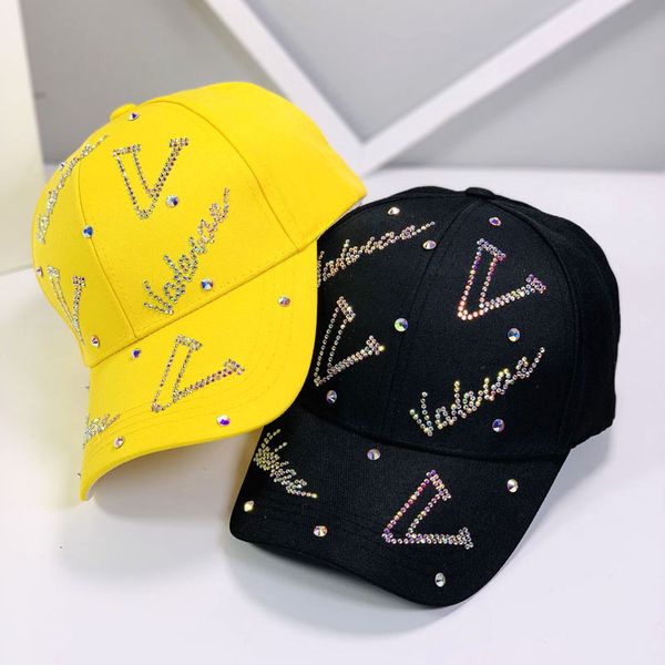 

caps fashion cap spring hat women show thin korean sun baseball diamond letter suitable for round face, Blue;gray