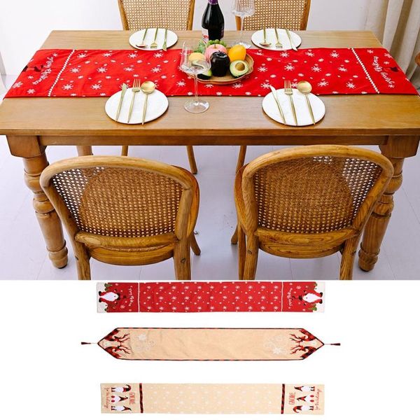 

table cloth party santa claus elk xmas christmas tablecloth placemat cover runner