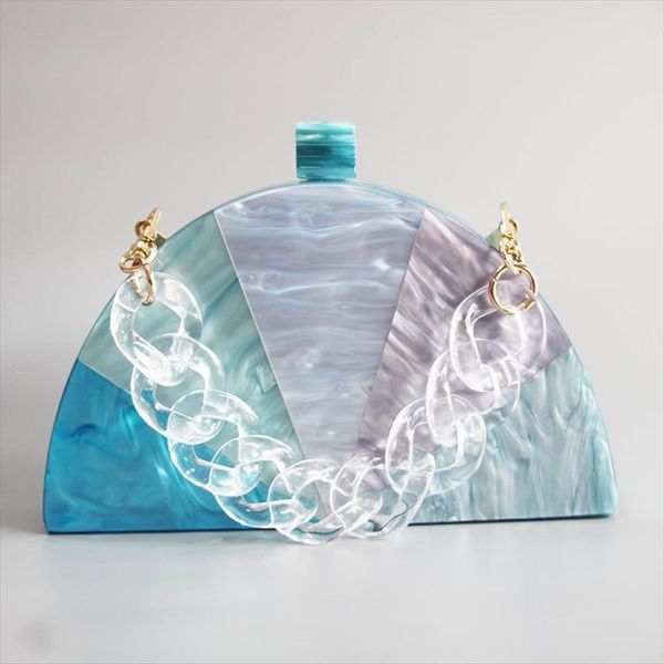 

fashion women purses small flap evening bag ladies handbags box crossbody for sac main oval acrylic clutches purse