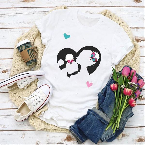 

women graphic cartoon mom mama mother love sweet print summer shirt lady clothes t shirt womens clothing tee female t shirt, White