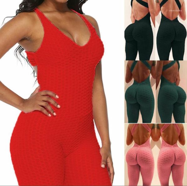 

sleeveless backless yoga pants sport slim leggings women clothes 2021 summer solid color womens jumpsuits, Black;white