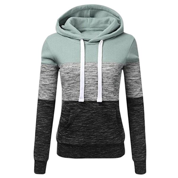 

women's hoodies & sweatshirts autumn winter long sleeve hoody ladies zipper pocket patchwork hooded sweatshirt female outwear plus 4xl, Black