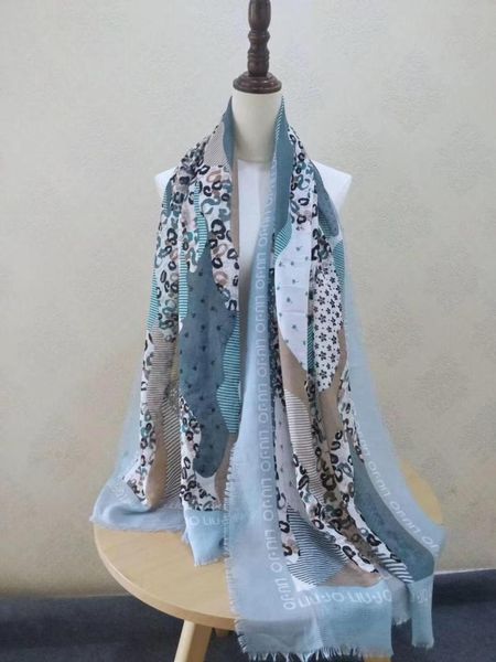 

women 100% polyester stole warm scarves poncho liu.jo, Blue;gray