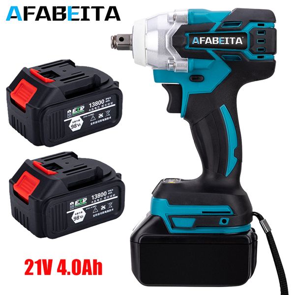 

21v electric impact wrench brushless wrenchs with 4000 mah li-ion battery hand drill installation power tools