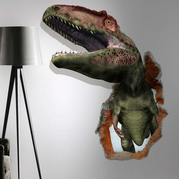 

wall stickers 3d crocodile creative lion bear artificial horse monster decorative painting dog wallpaper floor paintings leopard