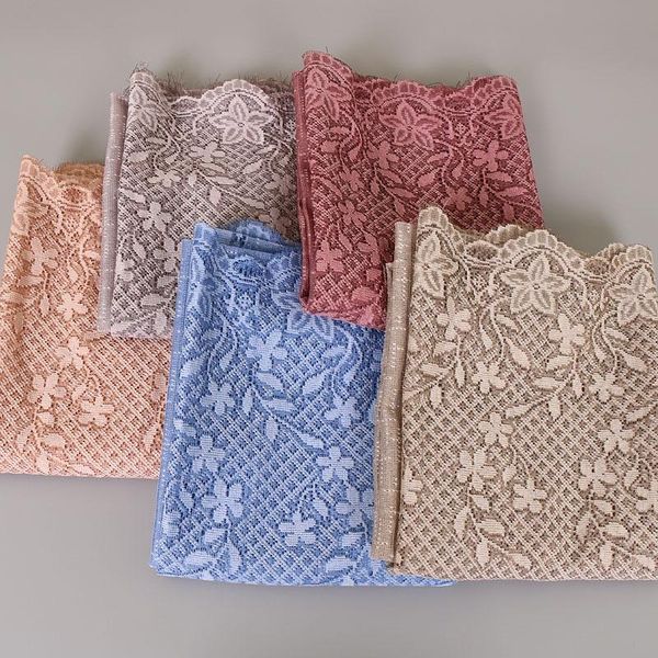 

2021 plain floral hijab scarf lace flower polyester scarves shawls wedding party veil light soft muffler islamic wraps, Blue;gray