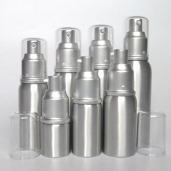 

20/30/50ml aluminum empty packing bottle press lotion cosmetic emulsion pump vials sample subpackage bottles f051