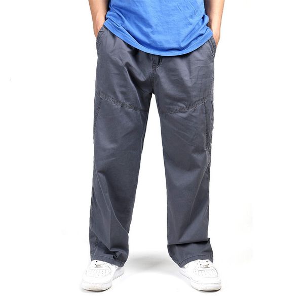 

2021 larg new brand mens military man casual pants more pockets trousers overalls big size 5xl6xl zl1i, Black
