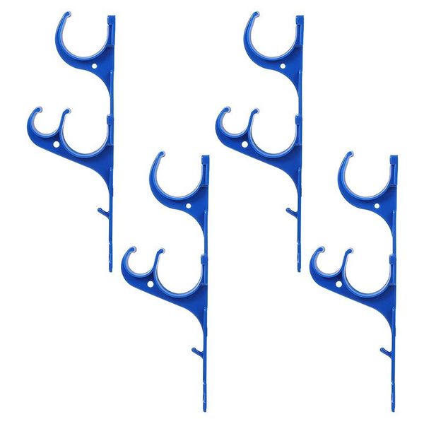 

hooks & rails 4pcs pool pole hanger plastic holder for poles skimmers leaf rakes nets brushes hose garden tools