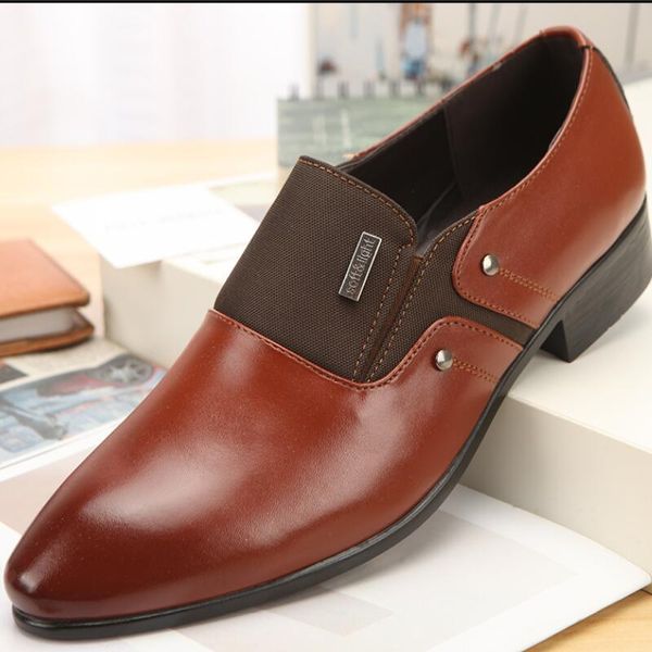 

men shoes breathable party shoes men spring and autumn new style breathable men's dress the british sneakers, Black