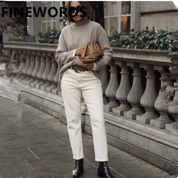 

finewords autumn korean apricot harem boyfriend jeans women plus size beige jeans vintage casual wide leg boot cut denim pants 210222, Blue