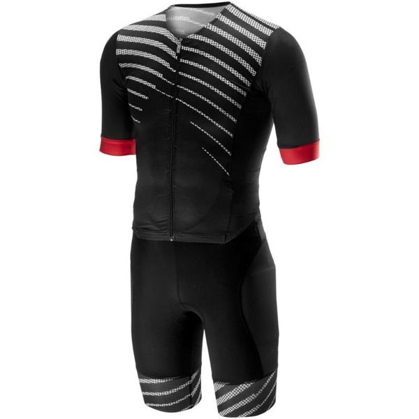 

racing sets pro men's triathlon sports cycling clothing quick dry short sleeve skinsuit ropa de ciclismo maillo, Black;blue