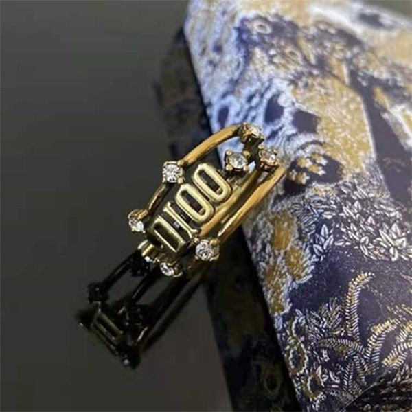 

70% off outlet online family style crown diamond female gilded fashion temperament personality neutral ring, Silver