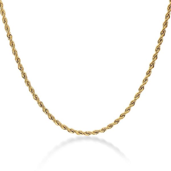 

twist chain necklace for women men jewelry 20''/24'' 2mm gold/silver color stainless steel diy chains