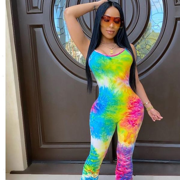 

colorful printed trousers pleated crinkled cuffs jumpsuit women casual fashion spaghetti strap overalls plus size elastic romper, Black;white