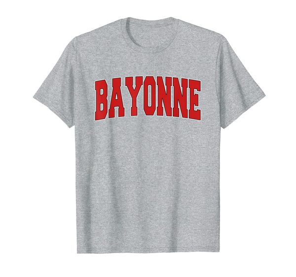 

bayonne nj new jersey varsity style usa vintage sports t-shirt, White;black