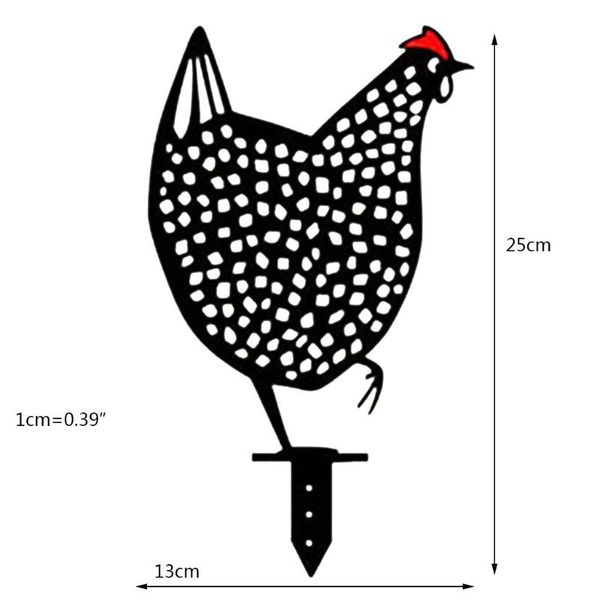 

rooster animal silhouette pile shadow decoration stake garden gardening decorate