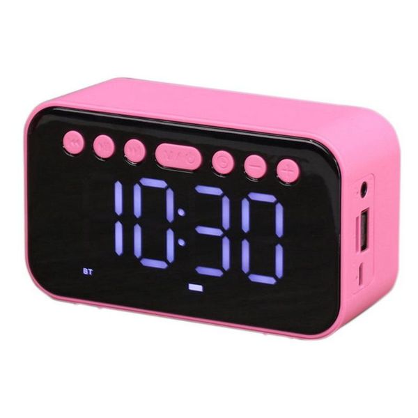 

at69 -bluetooth 5.0 alarm clock speaker with digital led lcd fm for home