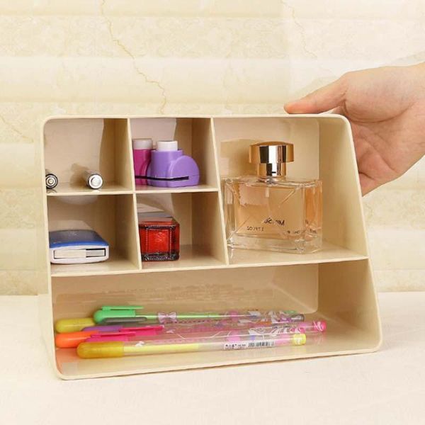 

bathroom storage & organization hunyoo makeup organizer cosmetic box desk large capacity display case brush lipstick holder