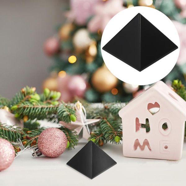 

egyptian natural crystal black quartz pyramid art pyramid home desk decor