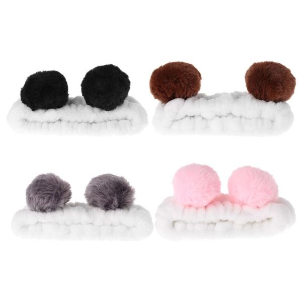 

shower caps women cute panda ear headband makeup head wrap hairband face spa elastic