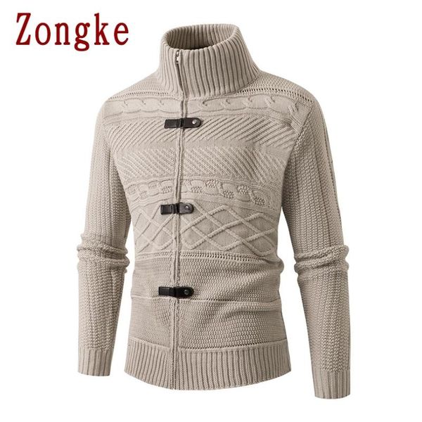 

men's sweaters zongke solid cardigan men sweater fashion clothing harajuku jumpers -2xl 2021 autumn winter arrivals, White;black