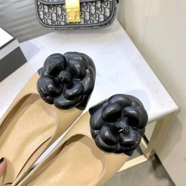 

dress shoes french business leather women cow thick heel casual gift box, Black