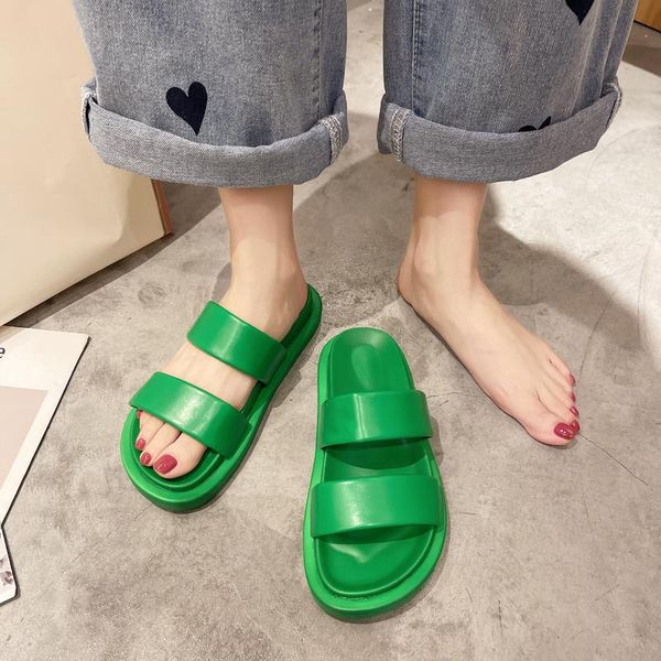 

slippers shoes soft slipers women low shale female beach slides platform fashion comfort summer 2021 sabot flat sneaker luxury r, Black